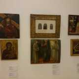 "Alcune icone bizantine su tavola, visibili nella prima sala della Galleria dedicata al 1500

"